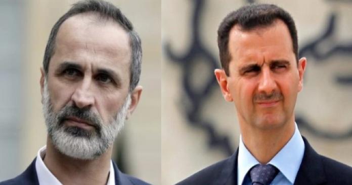 بشار الأسد معاذ الخطيب