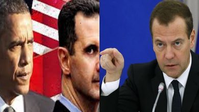صورة ميدفيديف: إجابة أوباما حول سوريا بعد الإطاحة ببشار الأسد كانت “صادمة ومفاجئة”