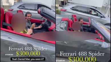 صورة نجل رامي مخلوف يقود سيارة فارهة بأمريكا قيمتها نحو 300 ألف دولار