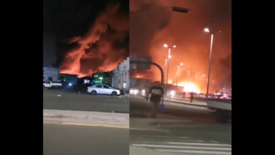صورة حريق هائل ومخيف في السعودية .. وهذه التفاصيل مع الفيديو
