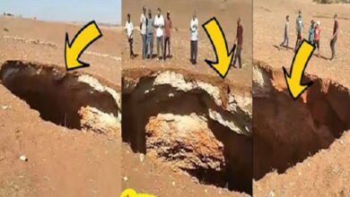 صورة حفرة عميقة وضخمة ترعب السكان في المغرب إثر الزلزال المدمر الأخير- فيديو